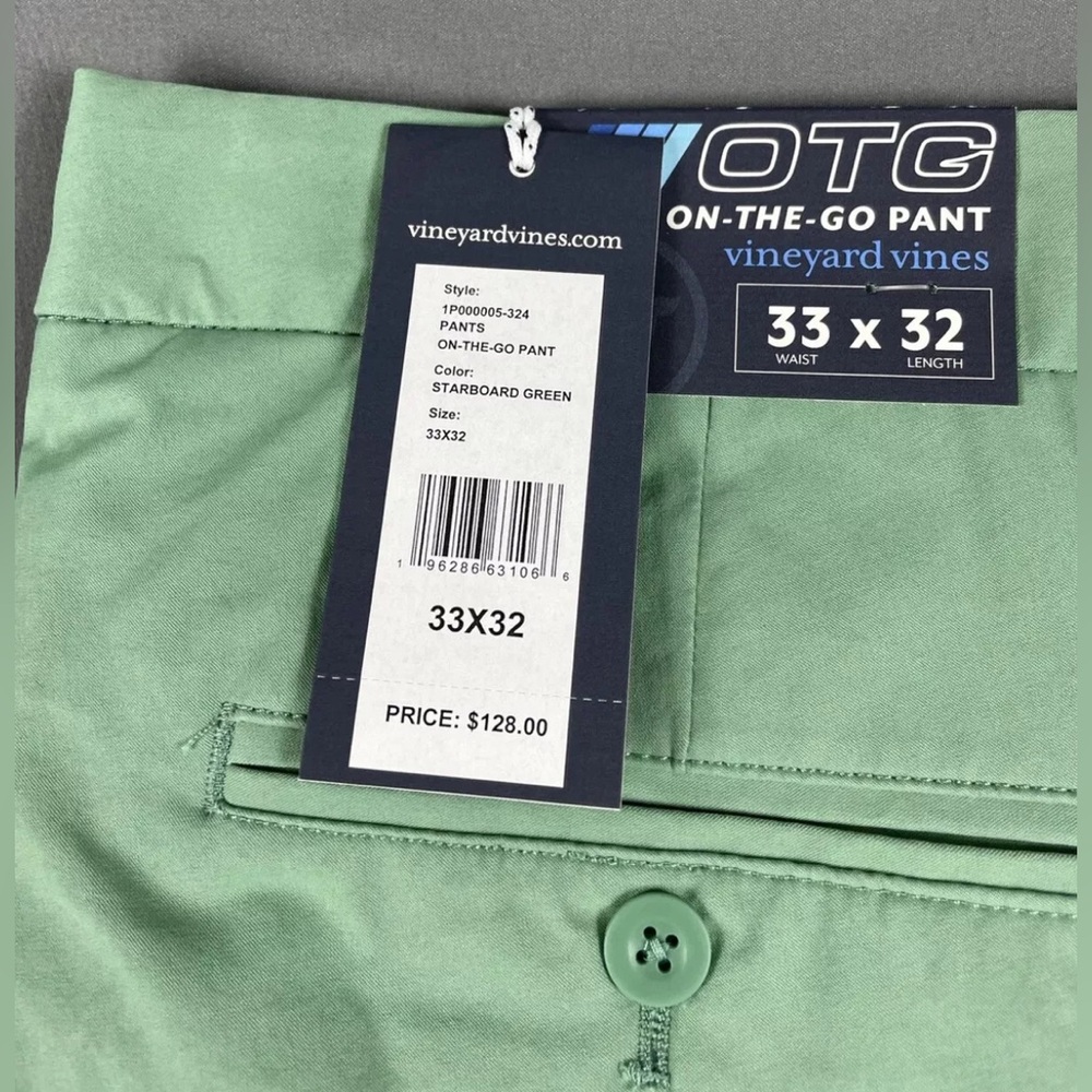 Vineyard Vines Golf Pants Performance On The Go 33 x 32 Starboard Green - Picture 2 of 7